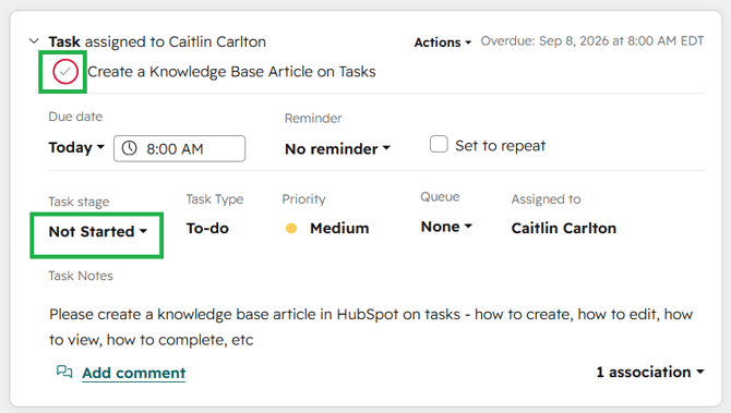 update task stage-1